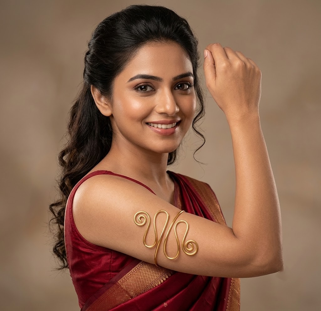 Vintara Gold Wire Armlet