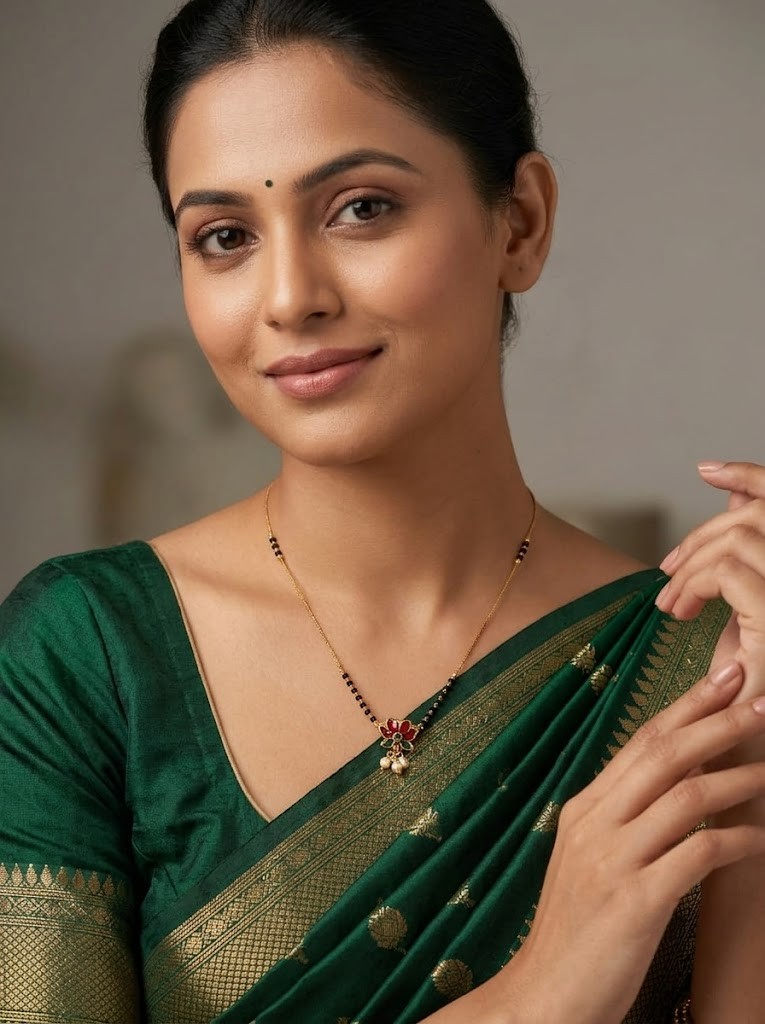 Minimal Floral Mangalsutra