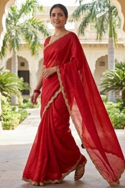 Women’s Two Tone Fendy Chiffon Saree